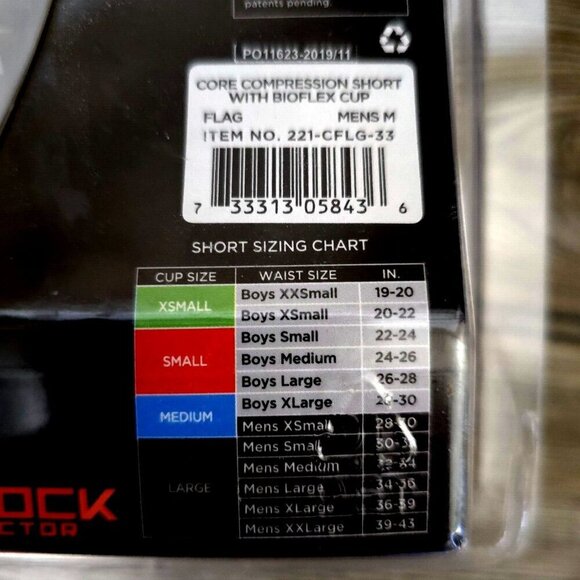 Shock Doctor Adult Compression Short w/Bio-Flex Protective Cup American Flag - Picture 4 of 4